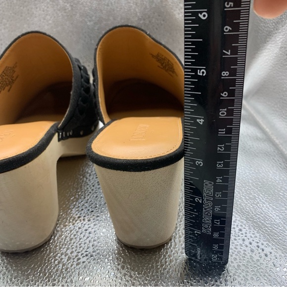 J.Crew Women's Sueded Vegan Leather Clogs Black With Silver Stud Detail 9.5 - Picture 6 of 9